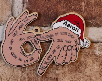 Personalized Gen Z Slang Ornament, Funny Youth Gift