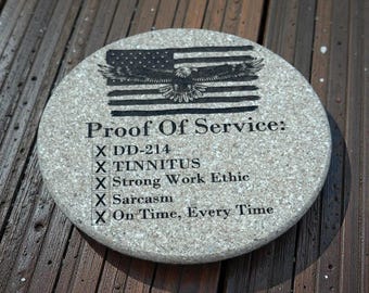 Proof Of Service Funny Military Coaster