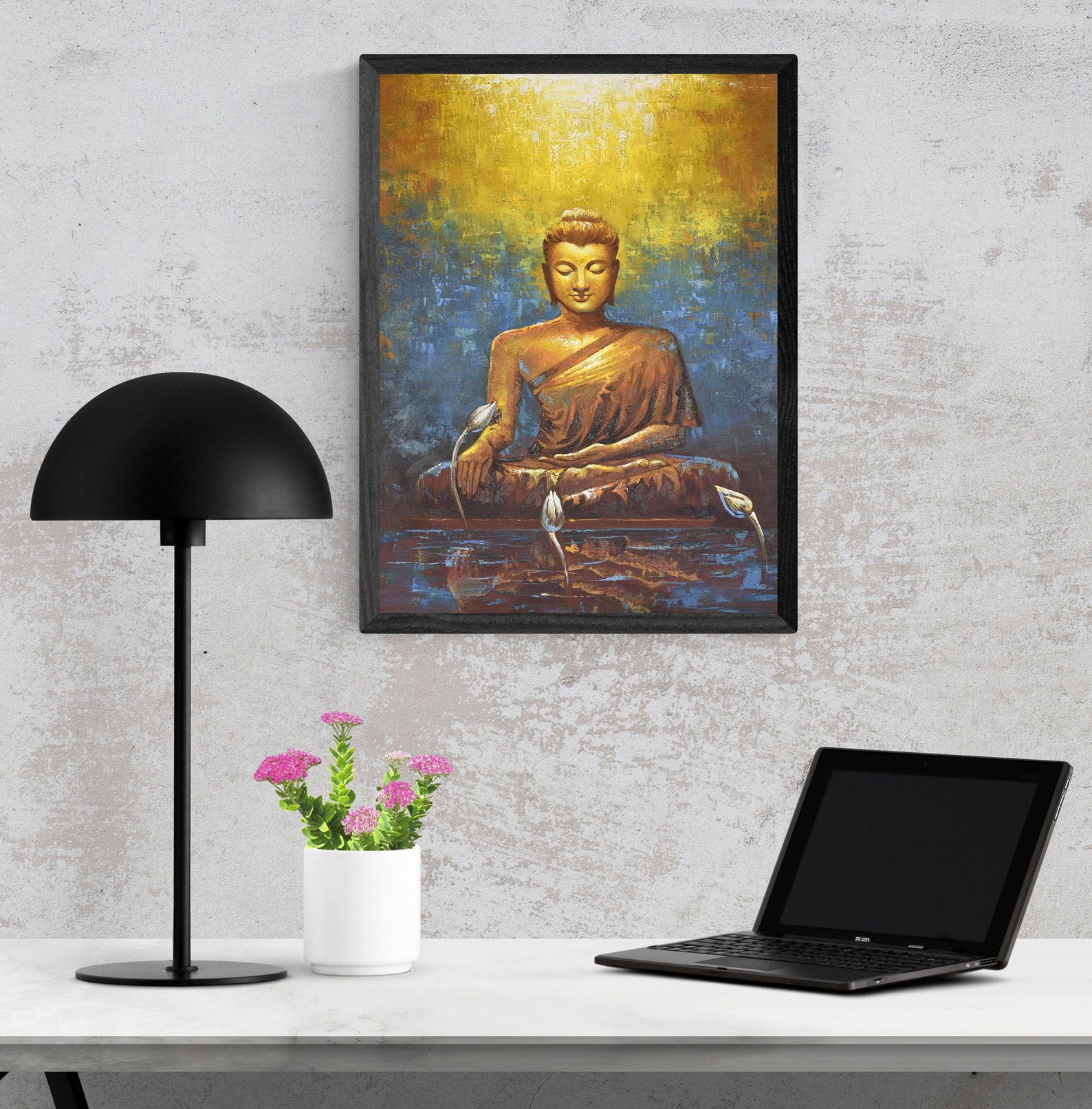 Buddha Poster print Home decor art Living room print Wall art Etsy