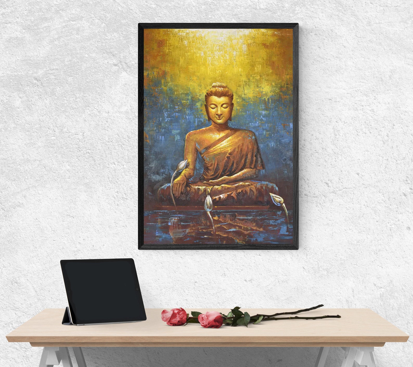 Buddha Poster print Home decor art Living room print Wall art Etsy