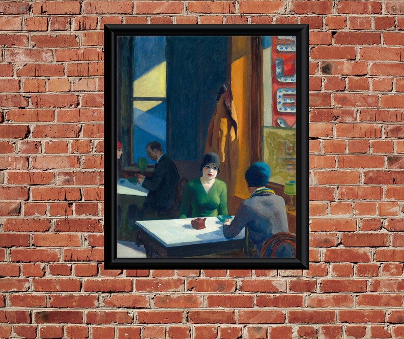 Edward Hopper Chop Suey Poster Print Painting Wall art Home Etsy