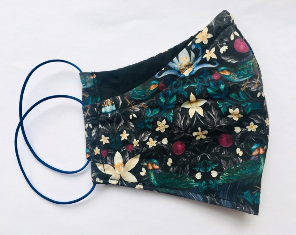 Liberty “Forbidden Fruit” Washable Face Covering - 100% Cotton - Wash…