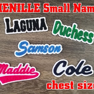 Chenille Chest Name Letterman Jacket Custom Patch-Made in USA