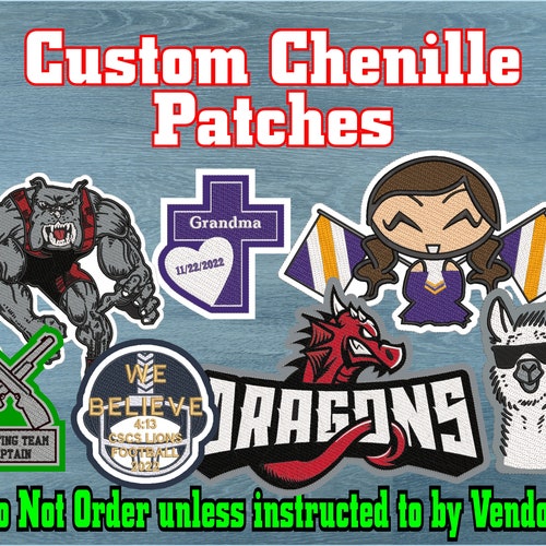 Chenille cheer custom letterman jacket patch made in usa etsy