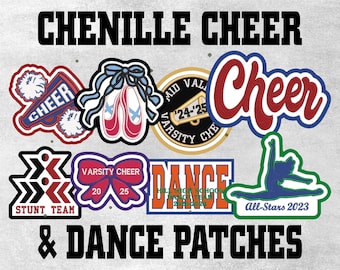 Patch Lettre M Vintage - Motif Mégaphone Pom-pom Girl - Chenille Et Feutre