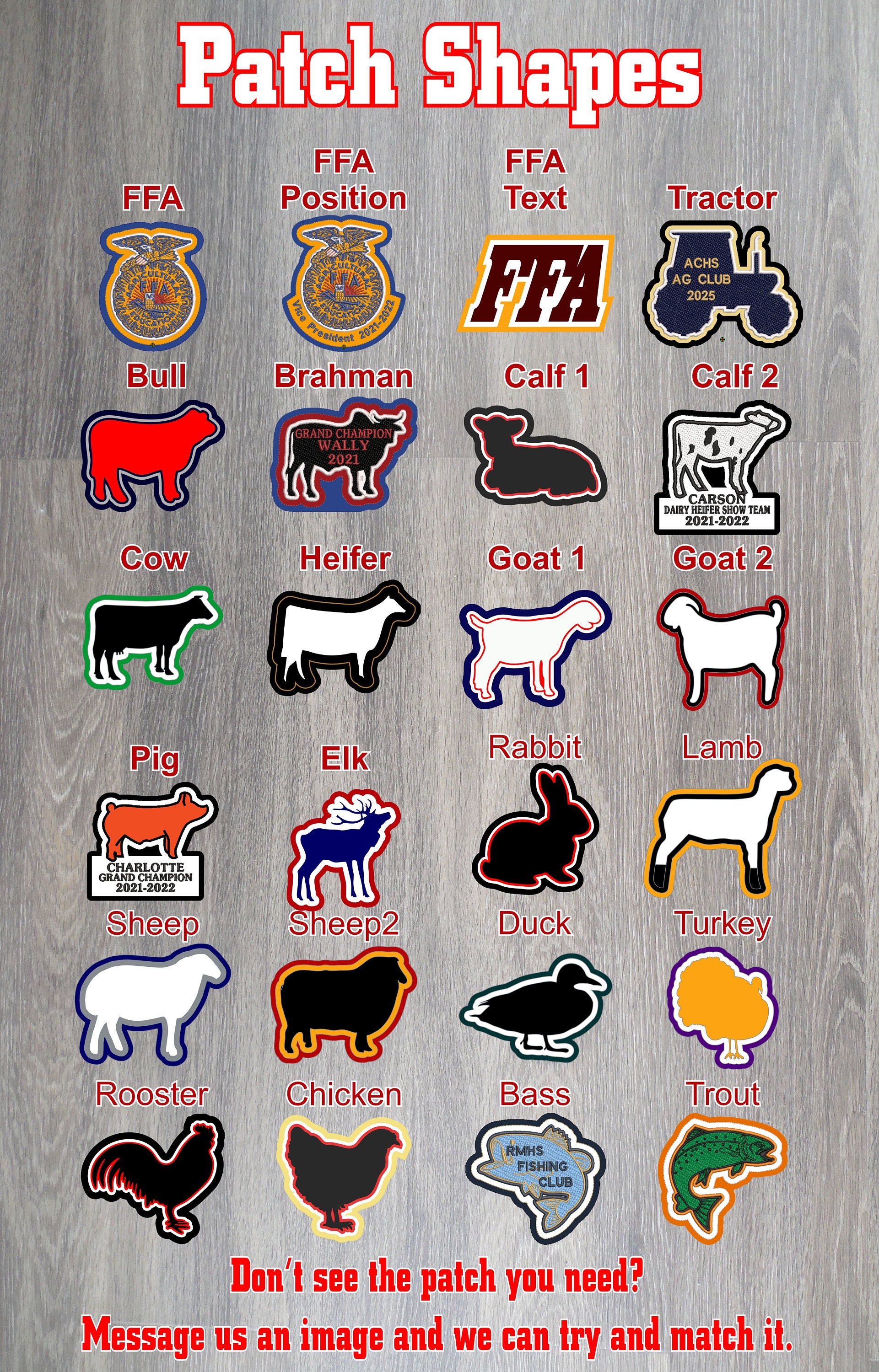 ffa patches for letterman jackets