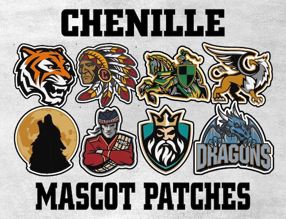 Chenille Mascots Custom Back Sleeve Letterman Jacket Patch made in USA Made in USA Etsy