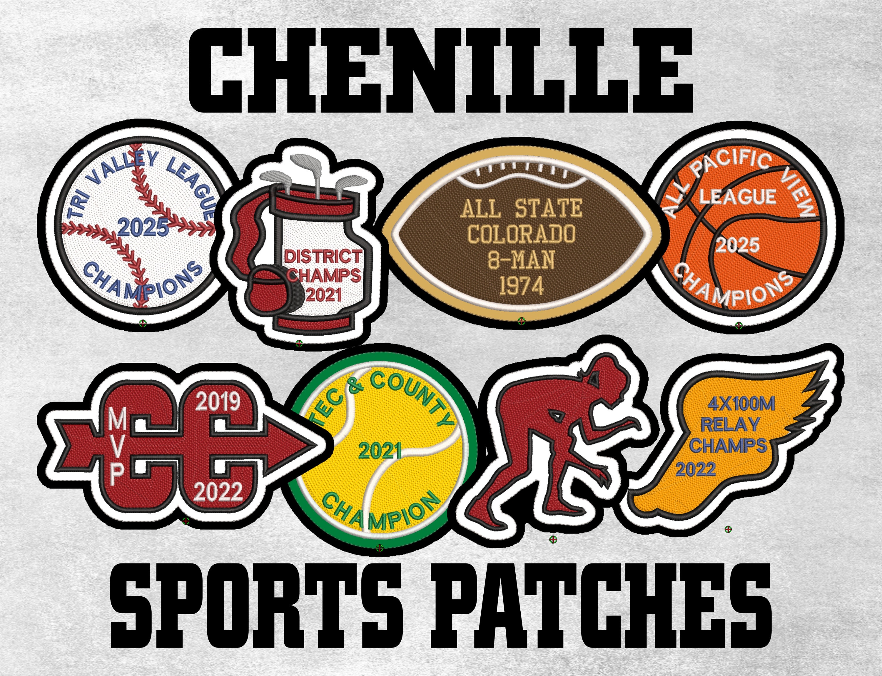 Chenille Sports Custom Letterman Jacket Patch Made in USA Etsy