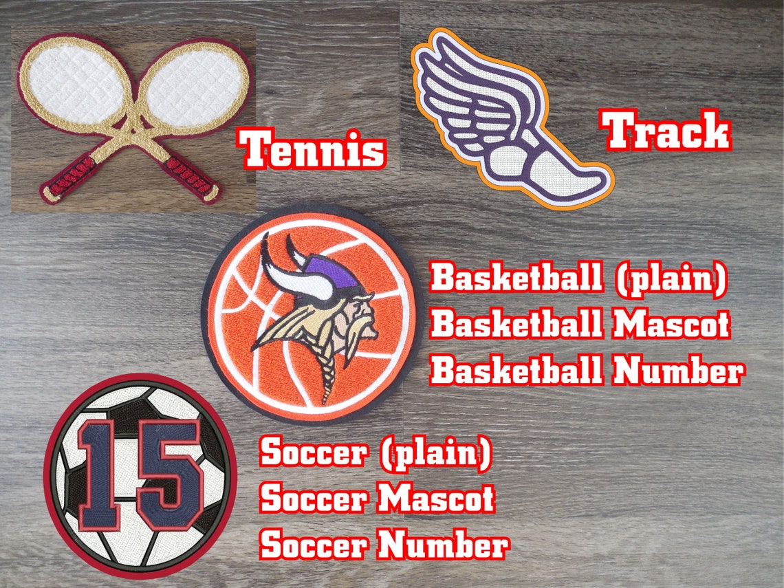 Large Chenille Sport Back Letterman Jacket Custom Patch made Etsy