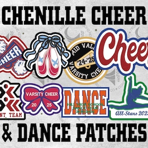 Chenille Cheer & Dance Custom Letterman Jacket Patch - Made in USA