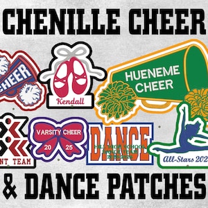 Chenille Cheer & Dance Custom Letterman Jacket Patch - Made in USA