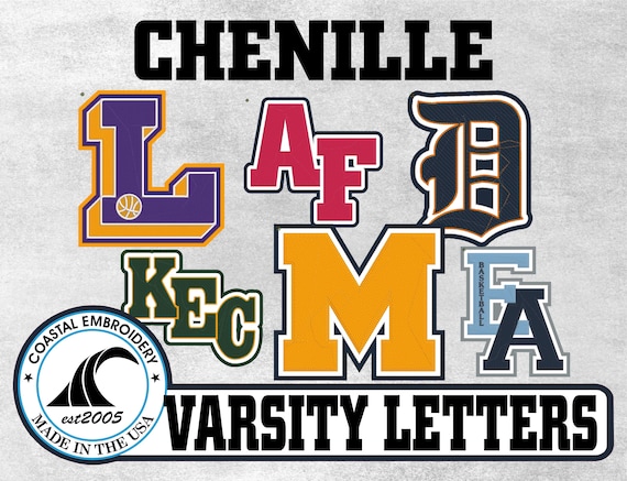 Chenille Varsity Letters Custom Letterman Jacket Patch - Made in USA