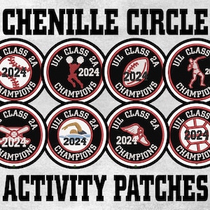 Chenille Circle Sport Custom Letterman Jacket Patch - Made in USA