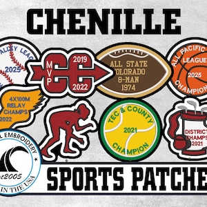 Chenille Sports Custom Letterman Jacket Patch - Made in USA