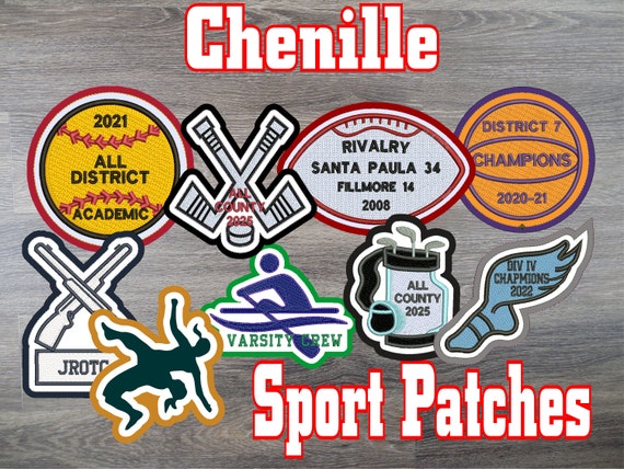 Chenille Letterman Jacket Custom Patch made in USA 