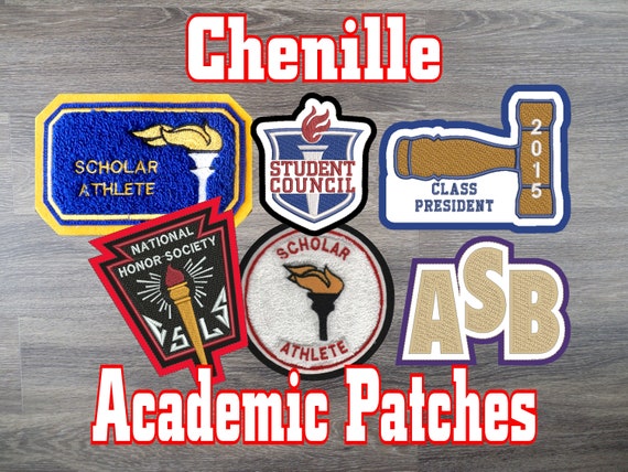 Large Chenille Sport Back Letterman Jacket Custom Patch made in USA 