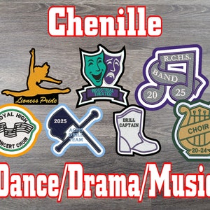 Chenille Letterman Dance Drama Music Patch -Made In USA!