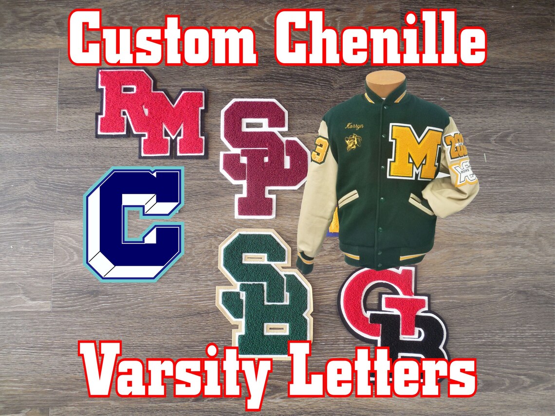 Varsity Letter Custom Chenille for Letterman JacketMade in Etsy