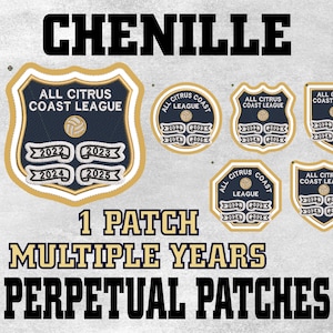 Chenille Perpetual Custom Letterman Jacket Patch - Made in USA