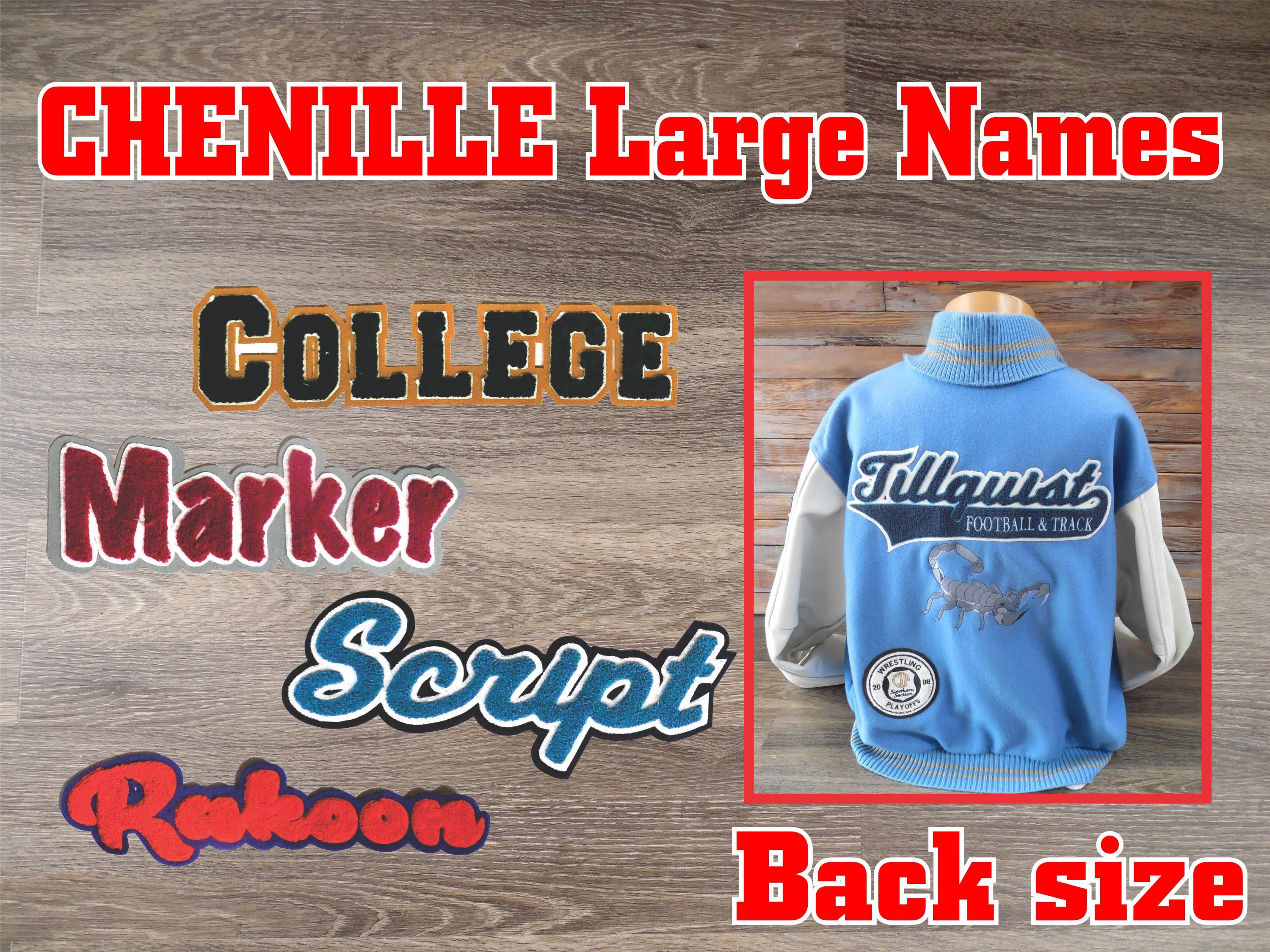 Chenille Scholar Athlete Custom Letterman Jacket Patch Made in USA 