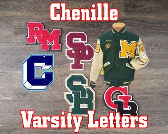Chenille Varsity Letters for Letterman Jacket- Made In USA!