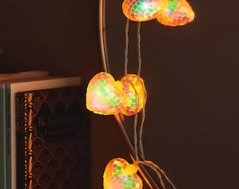 Lampki Twinkle Mosaic Heart Lights zasilane bateriami