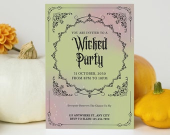 Wicked Halloween Party Invitation: Spooktacular Movie Theme (Digital Download)