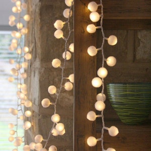 200 luci a pompon, luci alimentate dalla rete elettrica, luci decorative, luci per matrimoni, luci natalizie