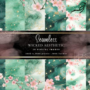 Wicked Aesthetic Digital Paper - Seamless Printable Instant Download ...