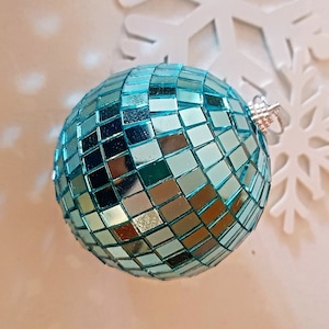 Gold & Pink Stripy Disco Ball.handmade Blue and Green Disco