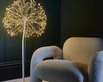 Podświetlane białe drzewo mniszka lekarskiego: dekoracja salonu LED o średnicy 120 cm