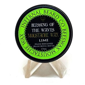 Blessing of the Waves Moustache Wax 15ml Tin with Lime