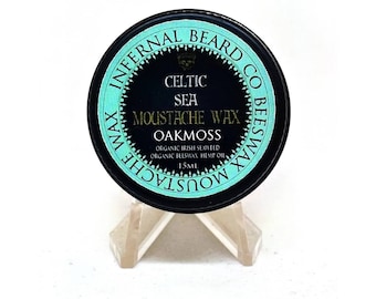 Celtic Sea Moustache Wax 15ml Tin with Oakmoss