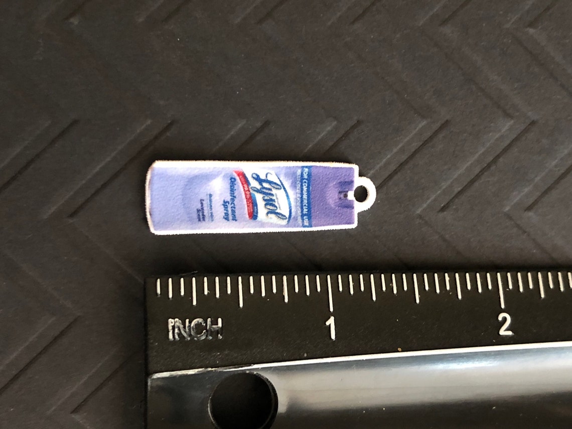 Disinfectant Spray Dangle Earrings purple pin or necklace Etsy