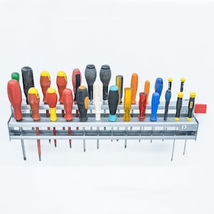 Screwdriver Rack Two-Story Tilted Stand Toolstation Holder Wall Mounted Packout