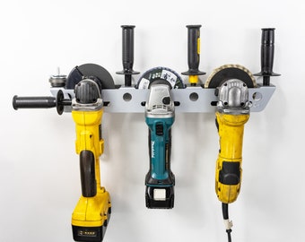Angle Grinder Rack: Wall Mount Tool Holder for 4.5&#39;&#39; & 5&#39;&#39; Grinders