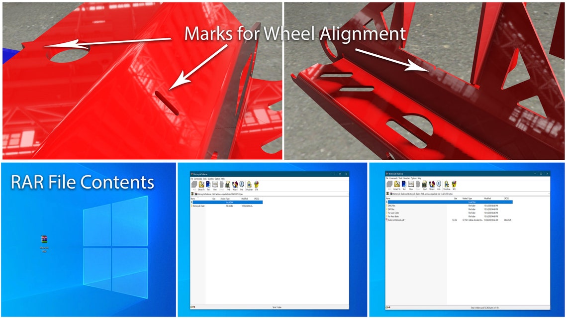Motorcycle Trailer Blueprints. Heavy Duty Extendable Single Etsy