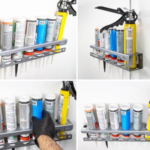 Silicone Tube Storage Rack, Adhesives Caulks Sealants & Applicator Gun ...