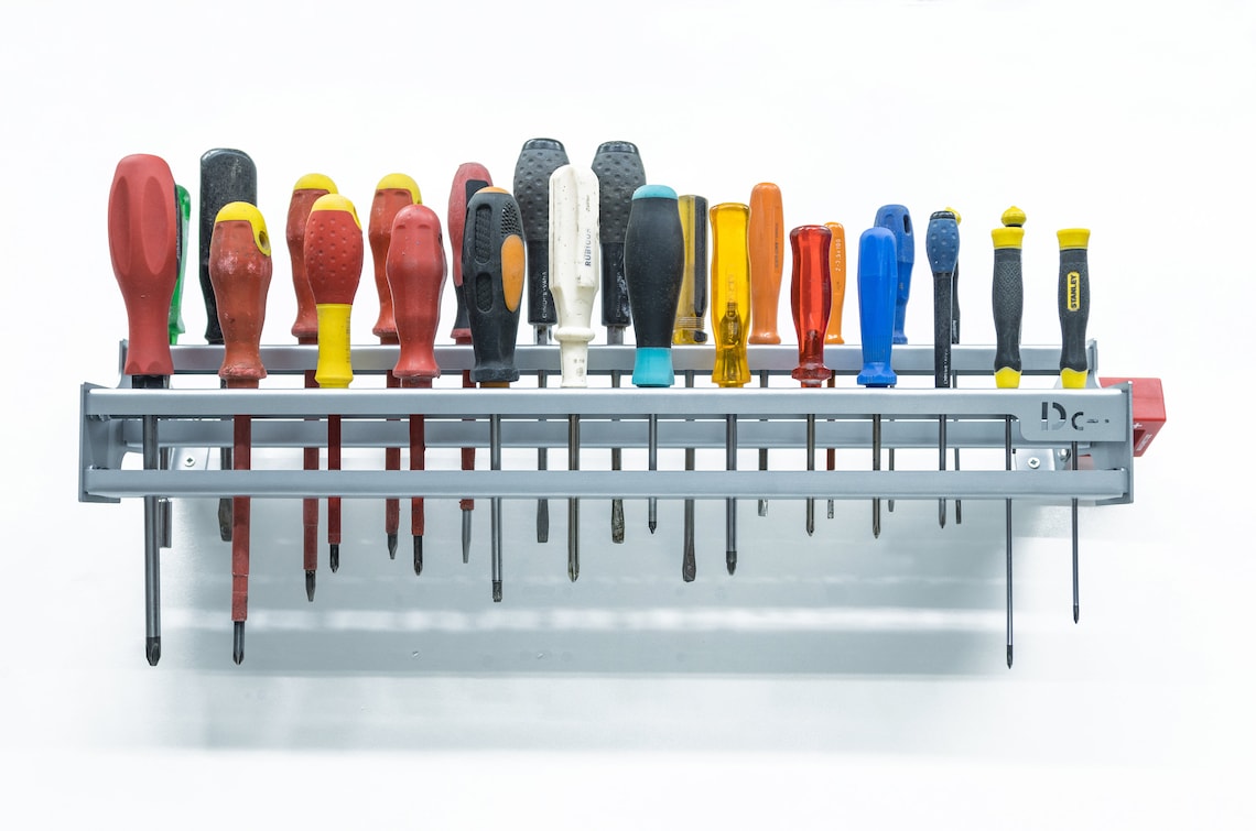 Screwdriver Rack Twostory Tilted Stand Toolstation Holder Etsy