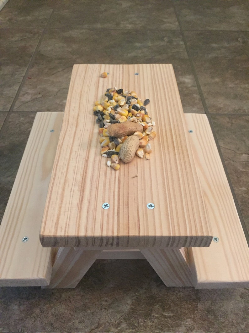 Squirrel Picnic Table Squirrel/Bird Feeder Kit Etsy