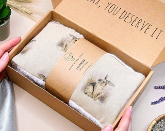 Microwave Wheat Bag | Handmade Spa Gift For Her | Unique Birthday Gift for Women | Bunny Heat Pack