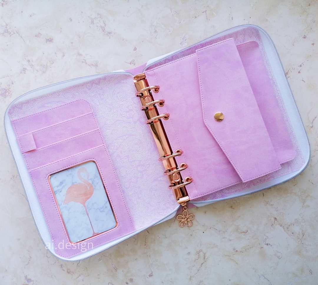 Custom Zip Holder for LISA, Personal Wide Planner Cover With Zipper