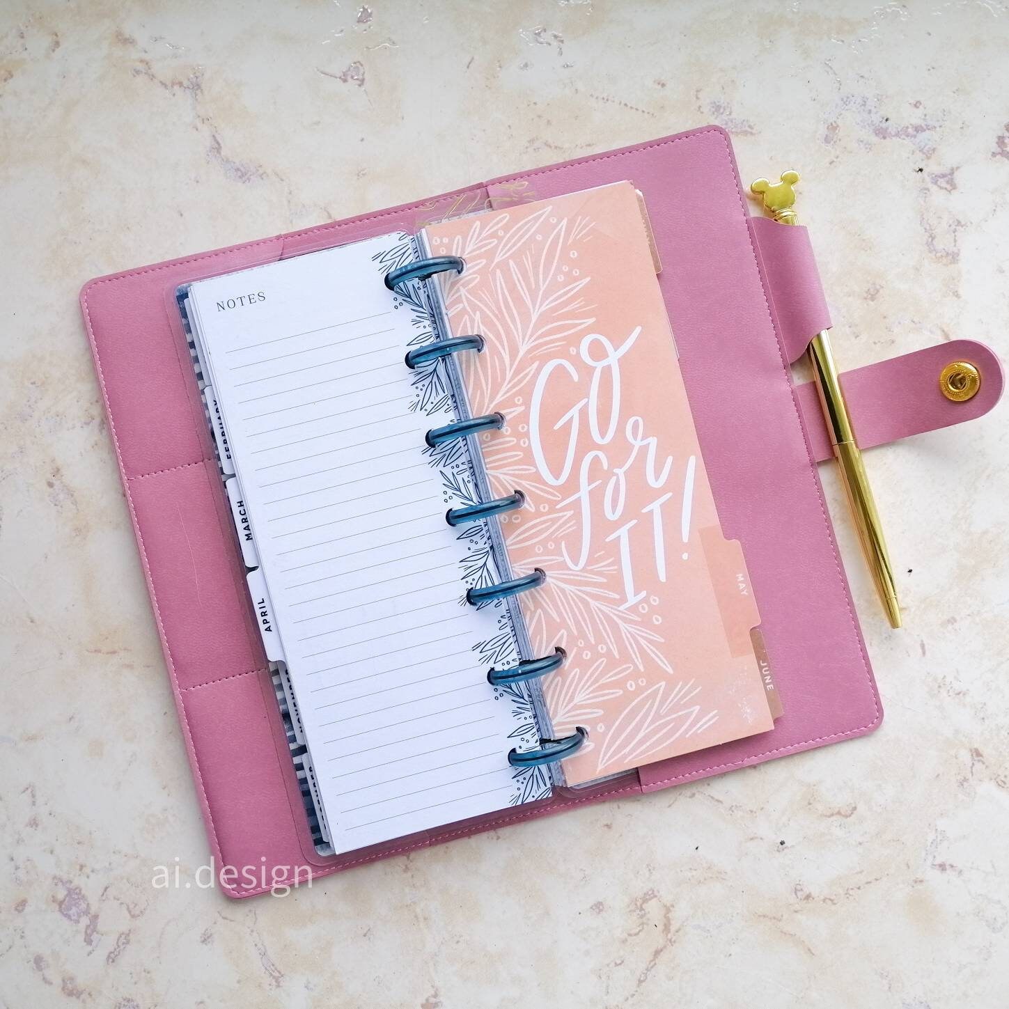 Soft Skinny Mini Happy planner cover Personalized Mamby HP Etsy