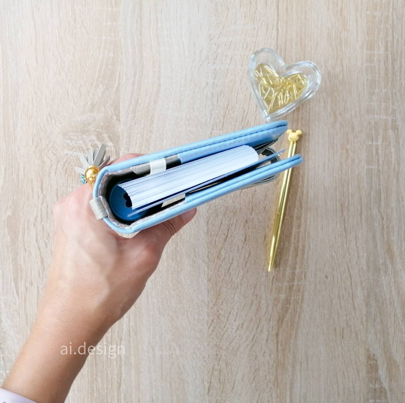 The Skinny Mini Happy Planner Cover Light Blue Holder With Etsy