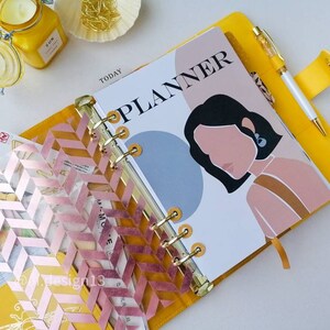 A5 planner inserts, 100 sheets refill, horizontal week plan, 2021 planner refill image 9