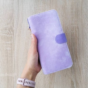 Hell Violetter dünner Mini Kalender-Halter, Lila Scheibe für gebundene Planerhülle