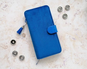 Royal Blue Skinny Mini Happy planner cover, happy planner holder, Personalized gift for her, Happy planner hard cover
