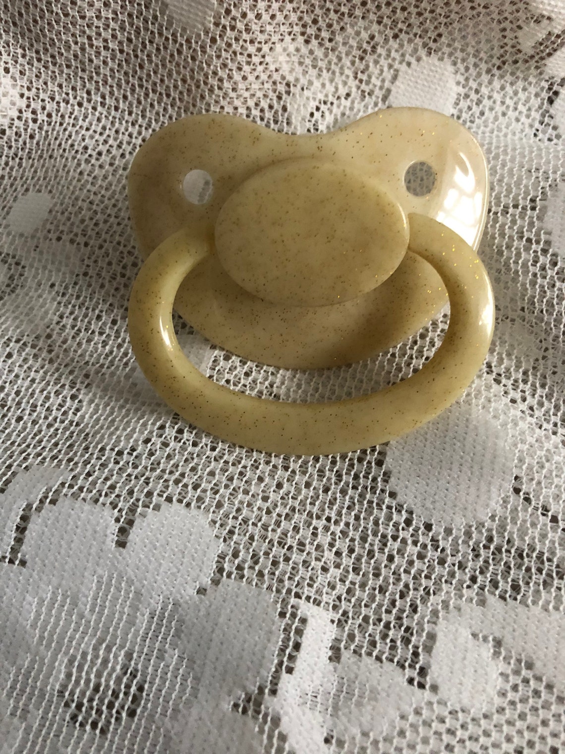 ABDL DDLG Sparkly Gold Adult Pacifier Etsy