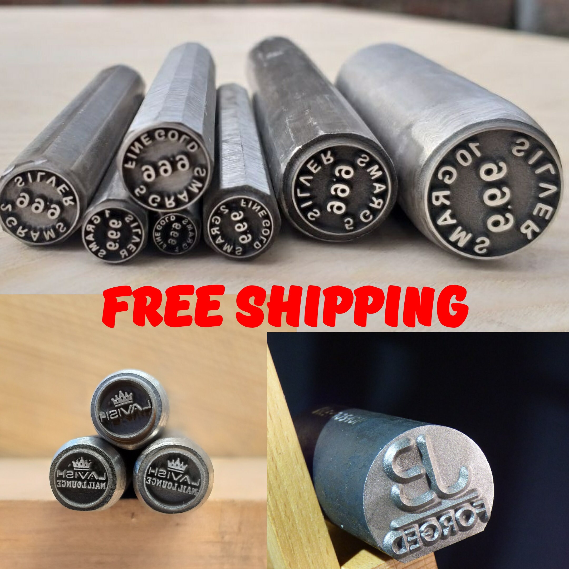 Personalized Hard Metal stamp/Stamping supplies/Rubber stamp Etsy