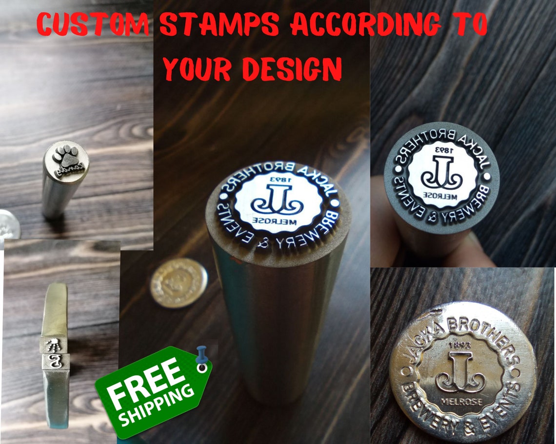 Custom Blacksmith Touchmark Stamp Hardened Steel Stamp Etsy